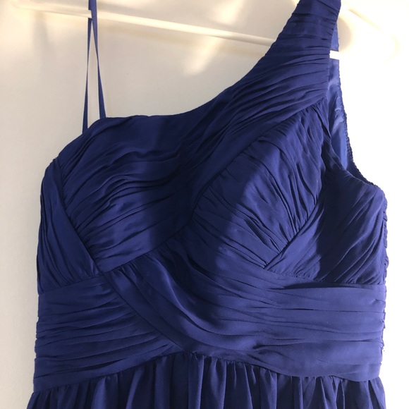 Cobalt blue one shoulder maxi dress - Picture 2 of 4